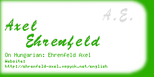 axel ehrenfeld business card